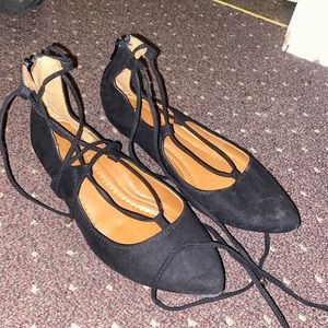 Black tie flats